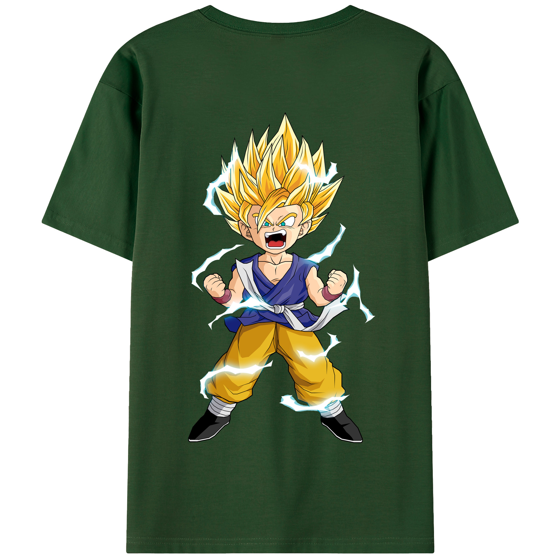 （画像用） ドラゴンボール 孫 悟飯（そんごはん）DRAGON BALL Son Gohan 綿100％半袖Tシャツ（背面プリント）